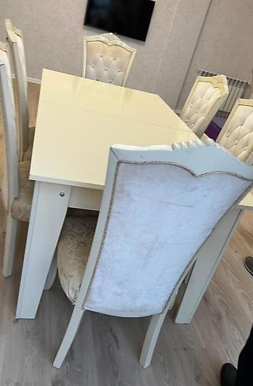 komputer masasi: Masa dəsti satılır 290₼.6 oturacaqlıdı masa açılır yığılır Ünvan — 1