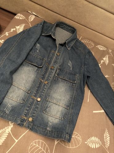 Пиджаки: Cins gödəkçə - Material: klassik mavı denim - Dizayn: düyməli ön