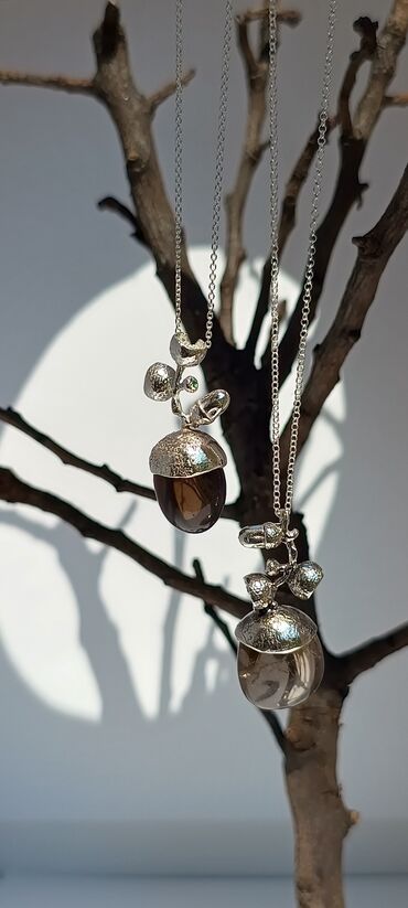 Ogrlice: Ogrlica sa priveskom, Handmade, Materijal: Srebro — 10