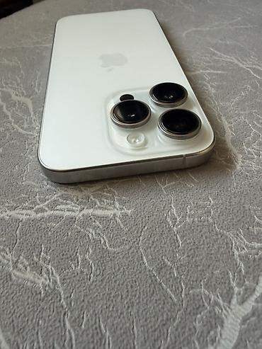 Уюлдук телефондор жана аксессуарлар: IPhone 15 Pro, Колдонулган, 256 ГБ, White Titanium, 88 % — 5