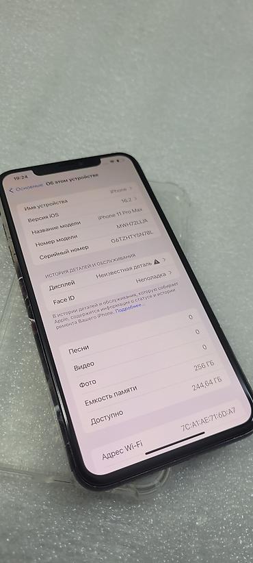 Apple iPhone: IPhone 11 Pro Max, Б/у, 256 ГБ, Черный, Чехол, 80 % — 6
