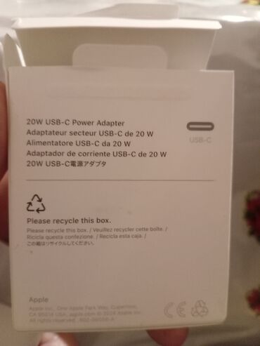 apple 11 pro max: Adapter Apple, 20 Vt, İşlənmiş