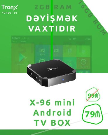 16 ram: X 96 Mini Android sistemi (2 Gb ram )
Yadtash (16 Gb )