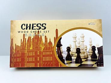 №: 14048 Məhsulun adı: Şahmat, taxta, qəhvəyi/bej, 40x40 sm Brend: No