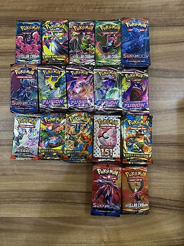 Kolleksiya kartları: Pokemon TCG 79 packs (Idk original or no but seams original)! Məhsul — 1