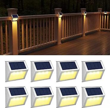 Baštenska rasveta: Solarne LED zidne/stepenišne lampe za eksterijer - Tip: samostalne — 1