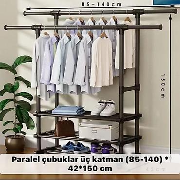 Вешалки: Asılqan paltar Model 5-5 – Geniş və Çoxfunksiyalı Asılqan İkili — 3