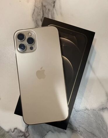 телефоны буу: IPhone 12 Pro Max, Колдонулган, 128 ГБ, Алтын, Коргоочу айнек, Кабель, Куту, 78 %