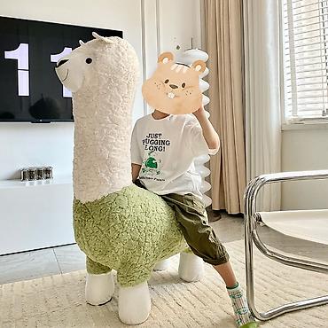 Пуфики: Большая мягкая игрушка «Лама» для детей и интерьера. - Формат — 9