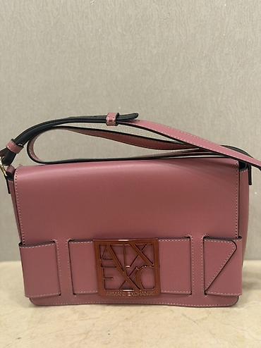 phardi canta: Armani Exchange çiyin çantası - Rəng: toz gül (rose) çaları, qara — 2