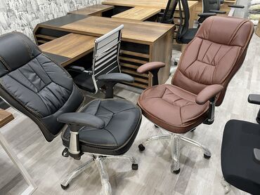 ofis kreslolari qiymet: Yeni, Təkərli, Qolları tənzimlənmir, Dəri