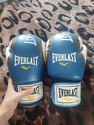 İdman və istirahət: Everlast boks əlcəkləri, idman məşqləri üçün idealdır. Mavi və ağ — 3