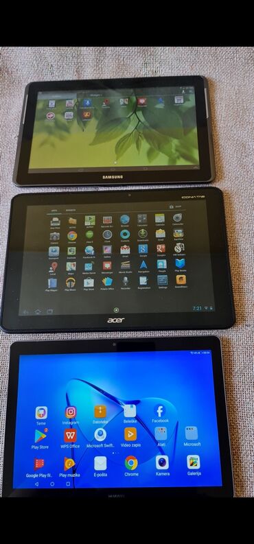 Ostali aksesoari: 3 tableta kao novi sve rade nemaju mane, samsung I acer po 10 inca — 11