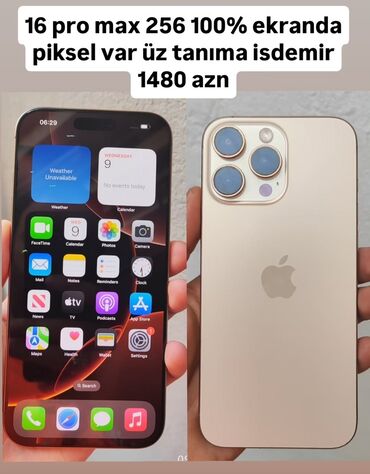 hdd 2 t: IPhone 16 Pro Max, 256 GB, Desert Titanium, Zəmanət