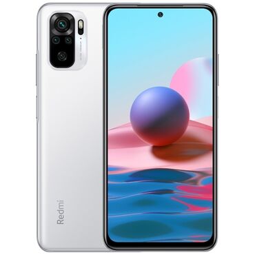 прозрачные чайники: Redmi, Redmi Note 10, Колдонулган, 64 ГБ, түсү - Ак, 2 SIM