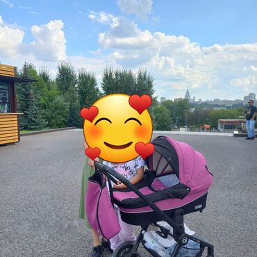 Коляски: Коляска, цвет - Розовый, Б/у — 8