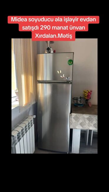Холодильники: Midea soyuducu əla işləyir evdən satışdı 290 manat ünvan