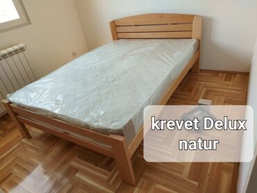 Kreveti: Drveni krevet u boji svetlog drveta,Parena Bukva, dizajniran da — 15