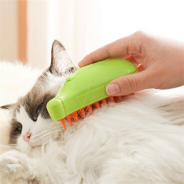 весы для животных: ПАРОВАЯ ЩЁТКА для кошачьей шерсти! Для ухода, чистки и массажа