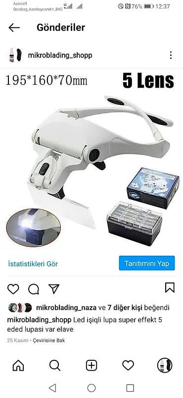 led fener: Led işiqli lupa super effekt 5 eded lupasi var — 1