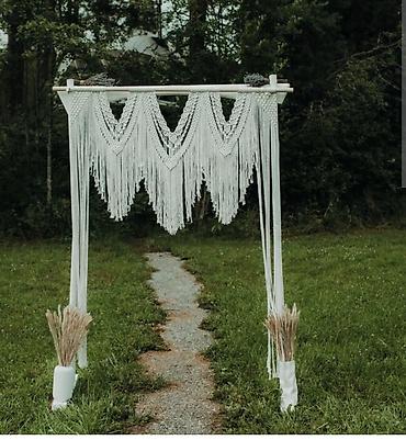 Digər ev dekoru: Makrame divar bəzəyi – əl işidir - Material: 100% pambıq iplər, taxta — 15