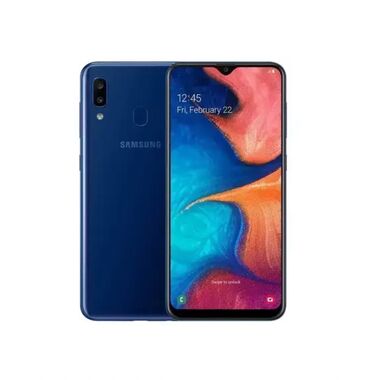 Samsung: Samsung A20, Б/у, 32 ГБ, цвет - Синий, 2 SIM