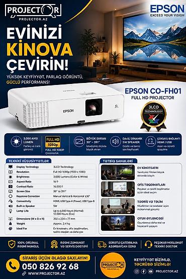 proyektor epson: Yeni Qısa fokuslu Proyektor Epson, Ödənişli çatdırılma — 2