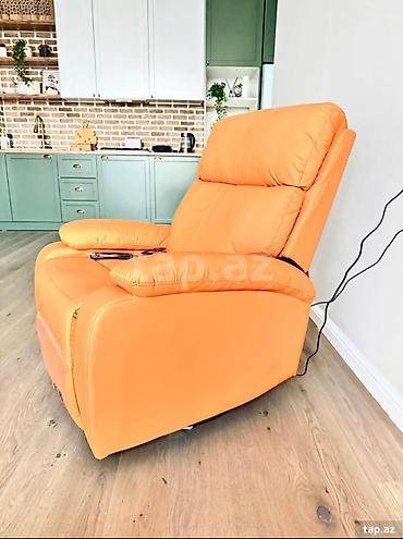 delfin masaj: Premium elektron masajlı Recliner kreslo – 360° fırlanan və yellənən — 1