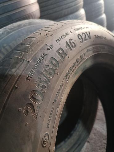 Шины 205 / 60 / R 16, Лето, Б/у, Пара, Легковые, Continental
