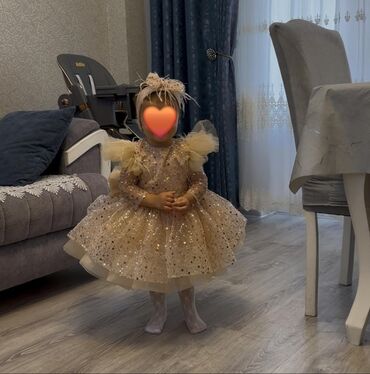 ayliq uşaq sekilleri instagram: Qız uşağı üçün zərif ziyafət/gəlinlik paltar - Rəng: Şampan-qızılı -