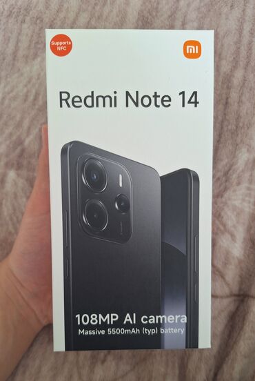 Xiaomi: Xiaomi Redmi Note 14, 256 GB, rəng - Qara, 
 Zəmanət, Sensor, Barmaq izi