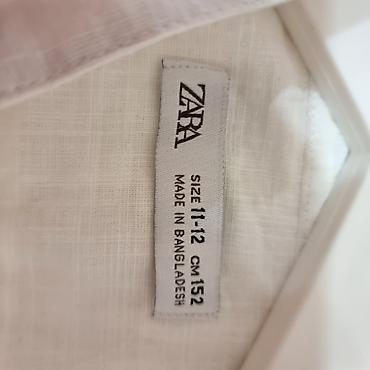 брюки зара: Белая детская рубашка ZARA с коротким рукавом. - Размер: 11–12 лет — 2