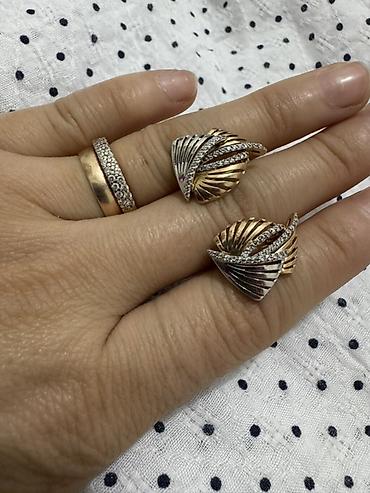 Серьги: Серьги-клипсы из комбинированного металла с инкрустацией — 1