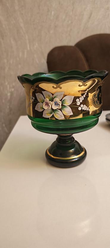 konfet: Böhm üslublu bəzək qabları dəsti - Material: qalın şüşə/kristal - — 3