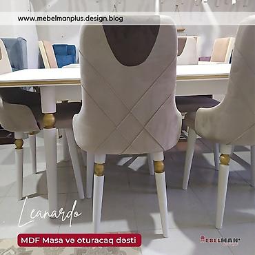 ay: Qonaq otağı üçün, Yeni, Açılan, Dördbucaq masa, 6 stul — 7