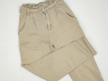 spodnie dresowe z suwakami: Material trousers for women, size S (EU 36)