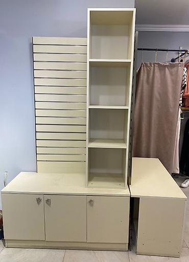stend vitrin: Mağaza vitrini və saxlama modulu dəsti - Material: laminat/MDF tipli — 4