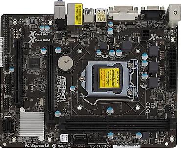 Материнская плата ASRock B75M-DGS 1155 - Форм-фактор: Micro-ATX -