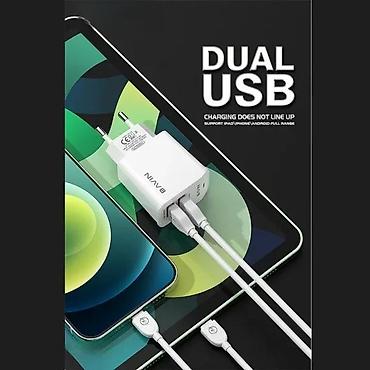 Žičani punjači za telefone: BAVIN zidni punjač sa kablom – Dual USB, brzo punjenje - Dva USB — 4