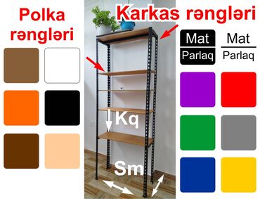 Gözəllik və estetika avadanlığı: Rəf sifarişi. Müxtəlif olçülərdə və yük götürmə qabiliyyətində