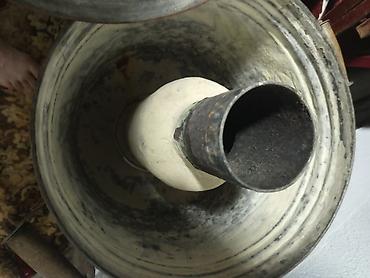 ot bicən satisi: Kömür/odunla işləyən böyük metal samovar mis materiyal. təcili — 1