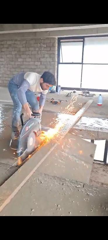 Beton işləri: Beton kəsim xidməti - Beton döşəmə, tavan və divarların dəqiq — 1