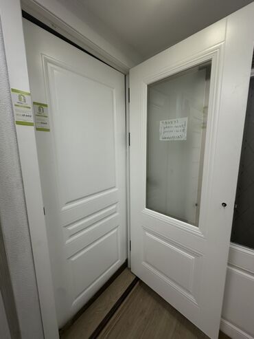 дверь внутренняя: Межкомнатная дверь со стеклом, Двустворчатая, цвет - Белый