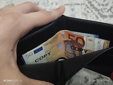 Portmone, pulqabıları: Pulqabi ideal veziyetdedi +fake pullar Mövzu: Messi temalı kişi — 4