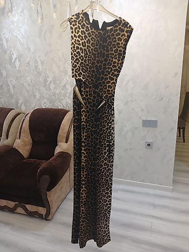 Leopar naxışlı uzun ziyafət geyimi 36 bədən - Model: qadınlar üçün