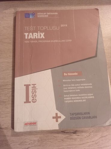 anar isayev tarix kitabi: 1-ci hissə Tarix 2019 nəşr test toplusu satılır.İçinin 3-4 səhifəsi