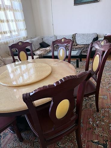 daş soba: Klassik üslubda 6 nəfərlik dairəvi yemək dəsti - Tərkib: 1 dairəvi — 4