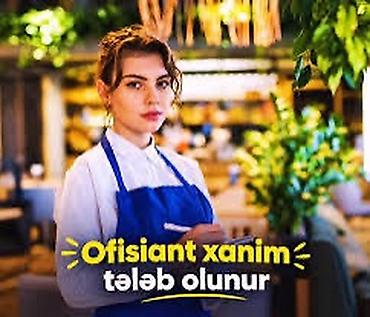 daye teleb olynur: Ofisiant tələb olunur, Təcrübəsiz — 1