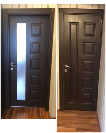 işlemiş qaplar: 7 eded qapi (4ü şüşəli, 3ü şüşəsiz) biri 70 azn. Ölçü 200*80. Hecbir