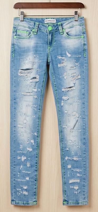 ccc crocs papuce: Ženske farmerke – skinny kroj, svetlo plavi denim sa “washed” efektom — 2